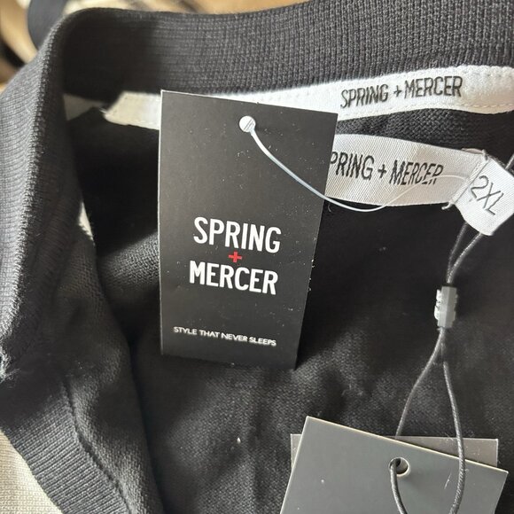 Spring & Mercer Men's Short Sleeve Polo Sweater Striped (FITS LIKE A XL) Preppy - Picture 4 of 13